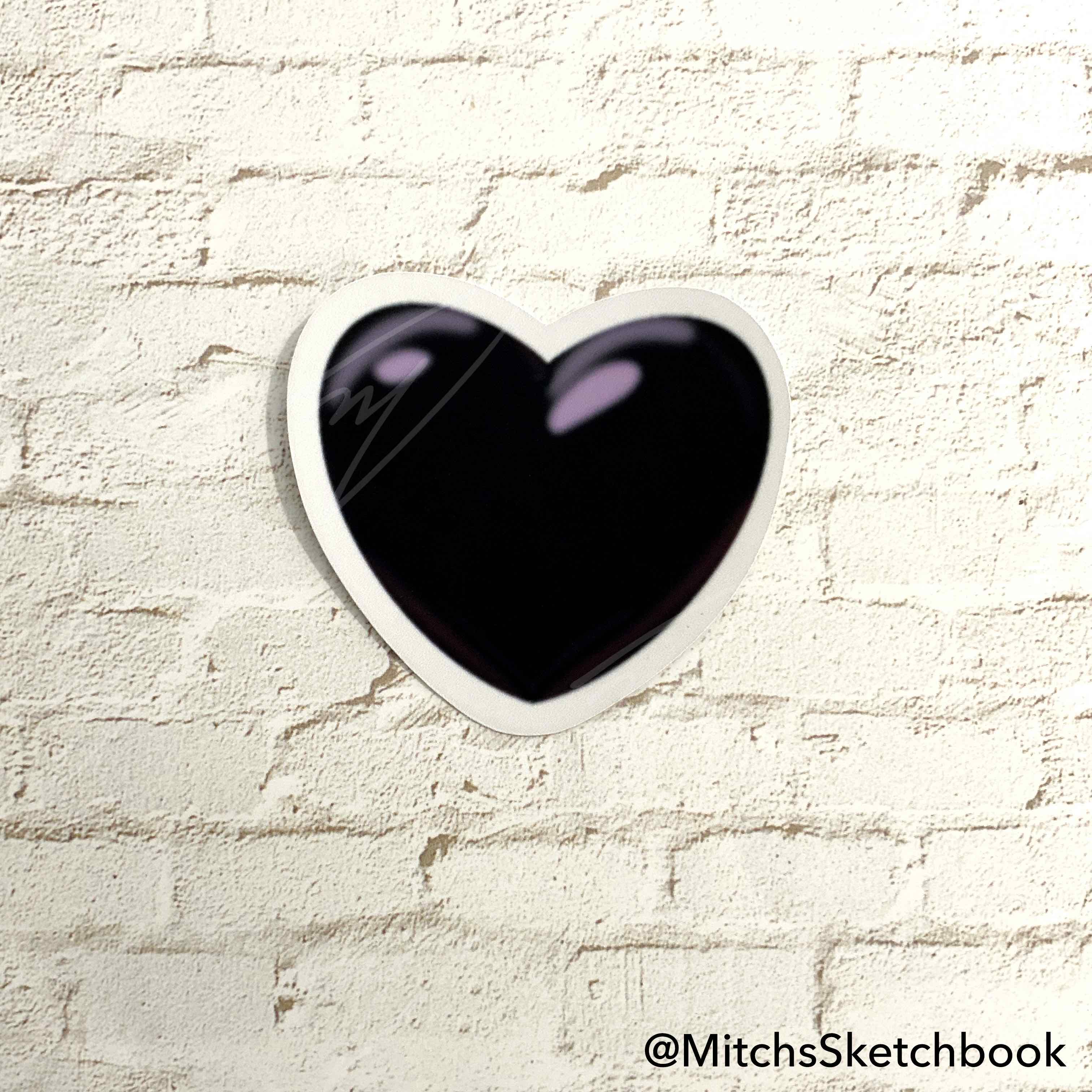 Black 3D Heart