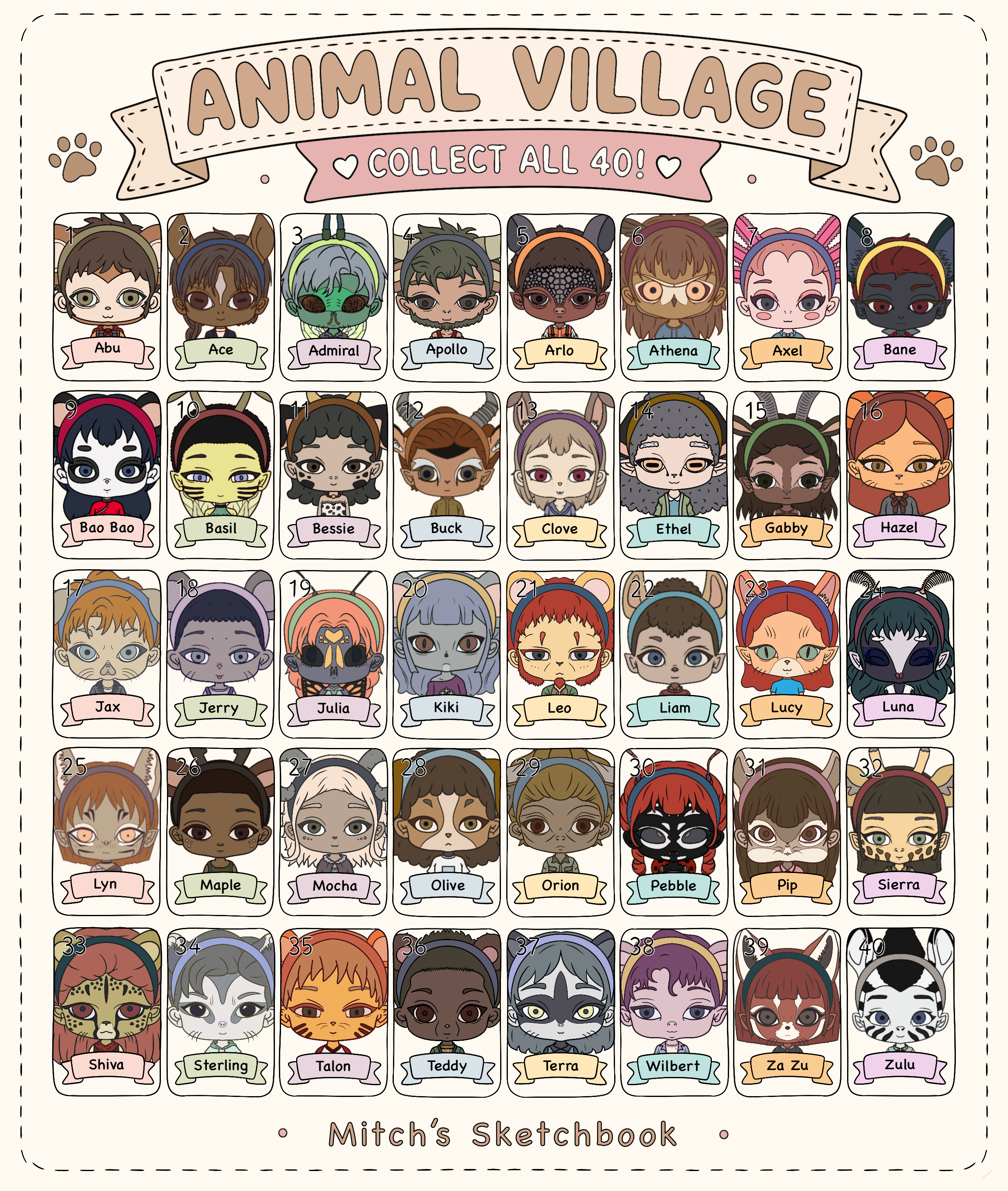 Animal Village Mystery Blind Bag Stickers