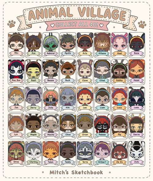 Animal Village Mystery Blind Bag Stickers
