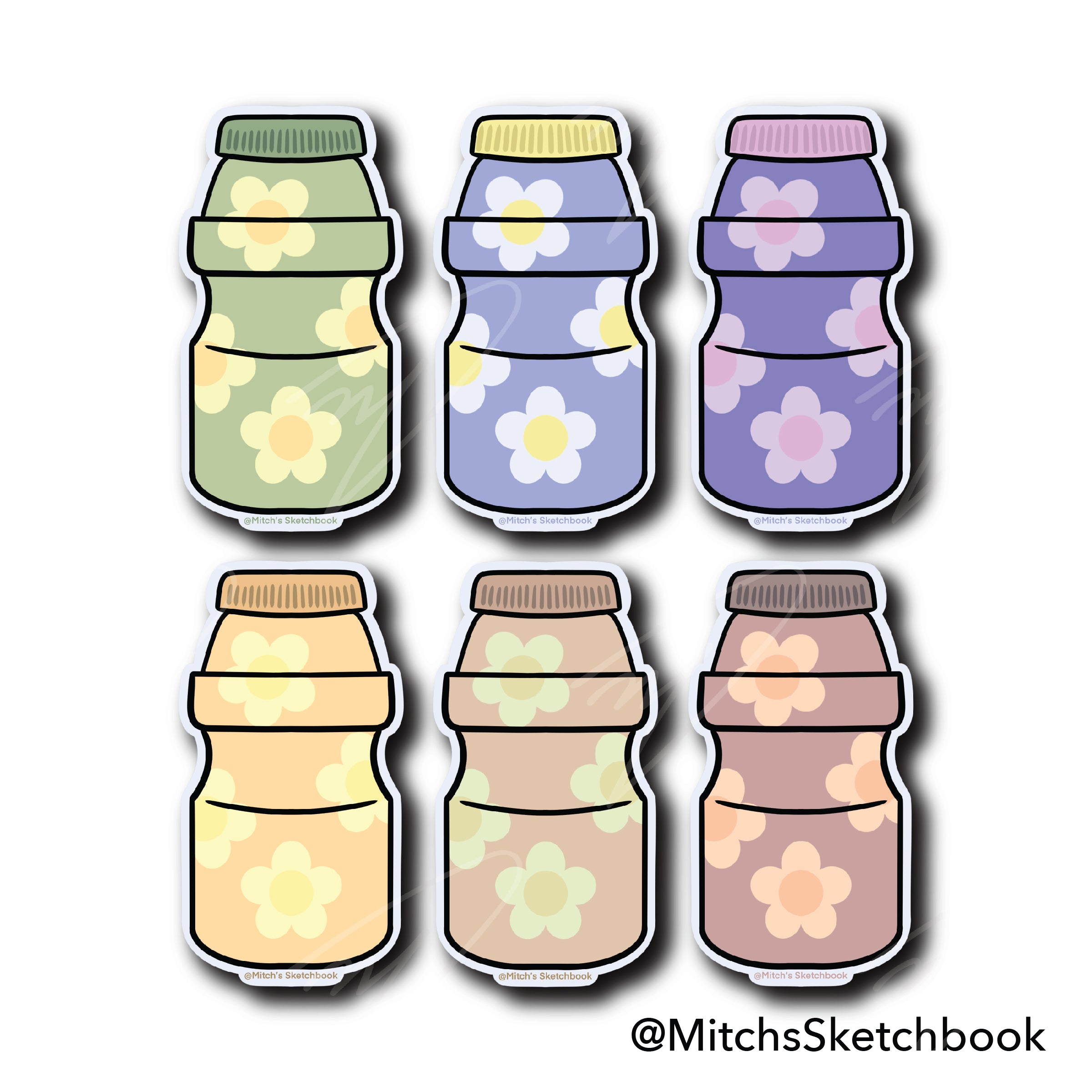 Daisies in a Bottle - Mini Sticker Sheet + Surprise Large Sticker