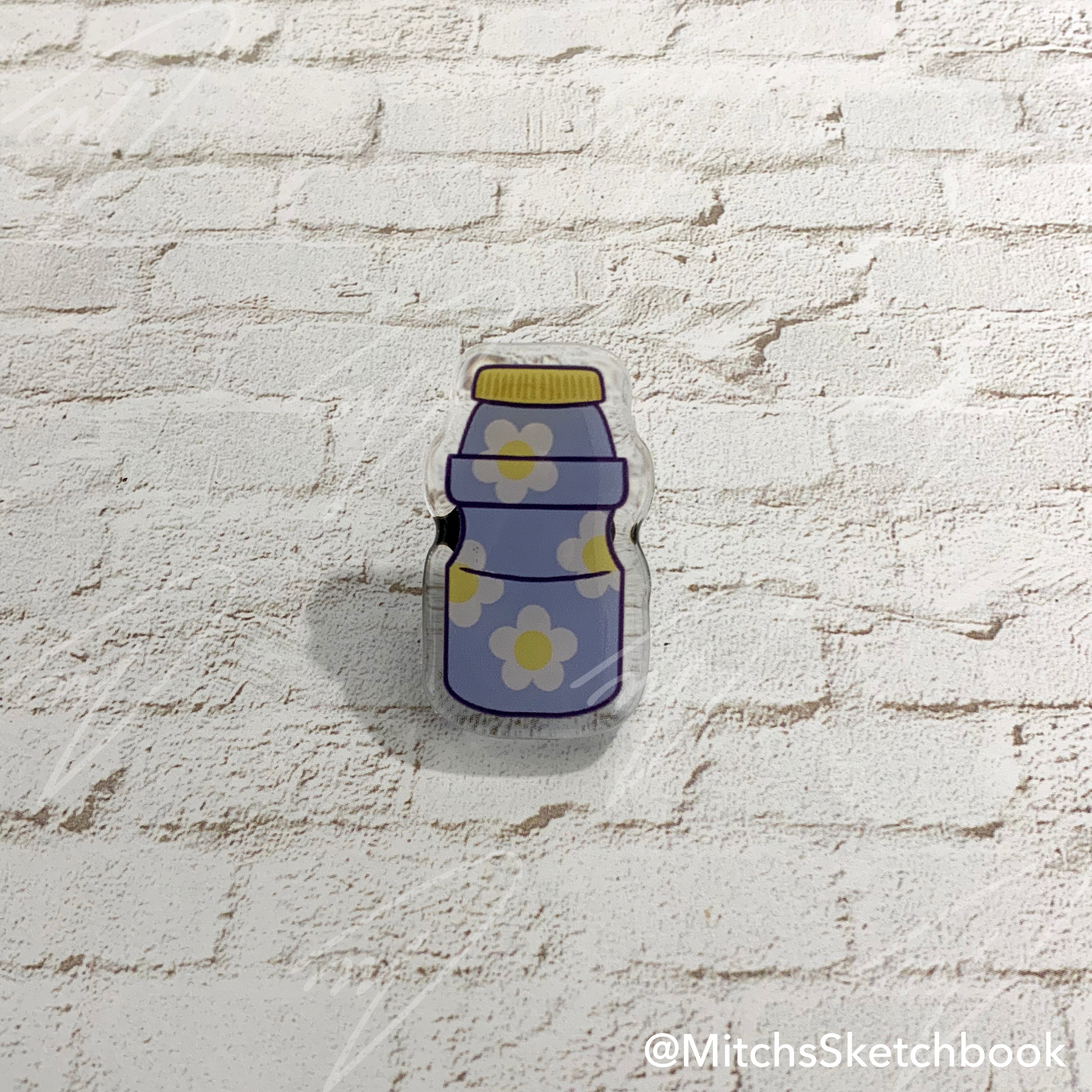 Daisies in a Bottle Acrylic Pin