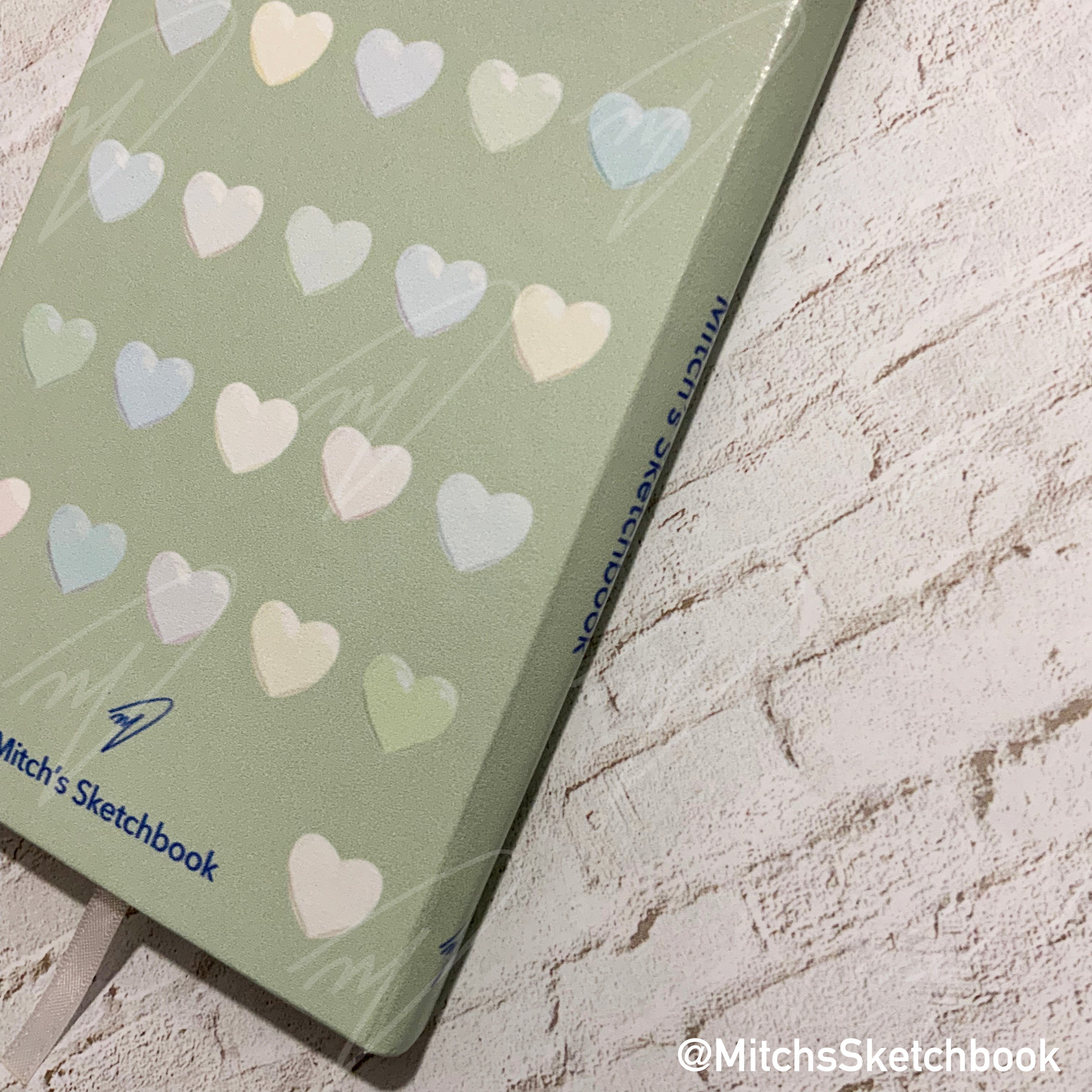 Green Heart Leatherette Paper Notebook