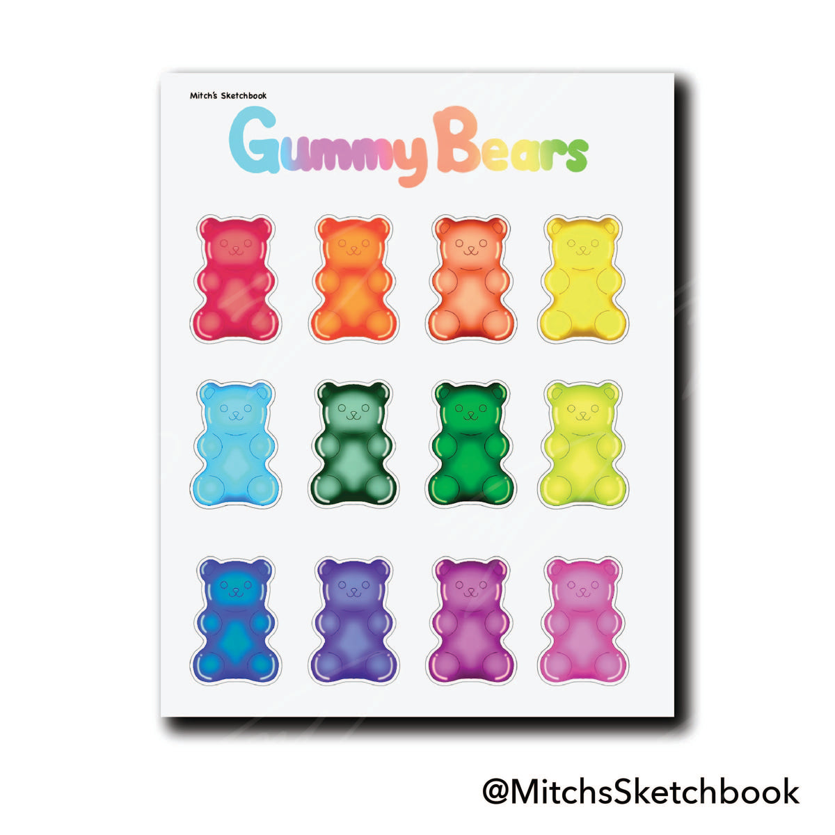 Gummy Bears (Sticker Sheet)