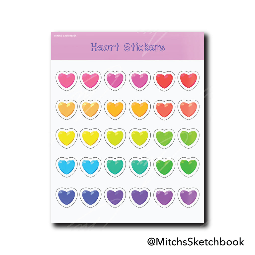 Heart Sticker Sheets