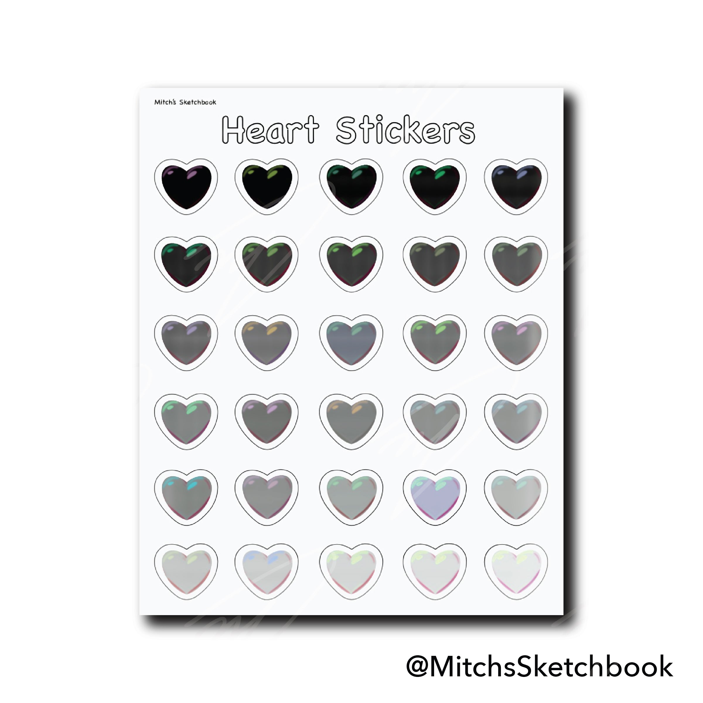 Heart Sticker Sheets