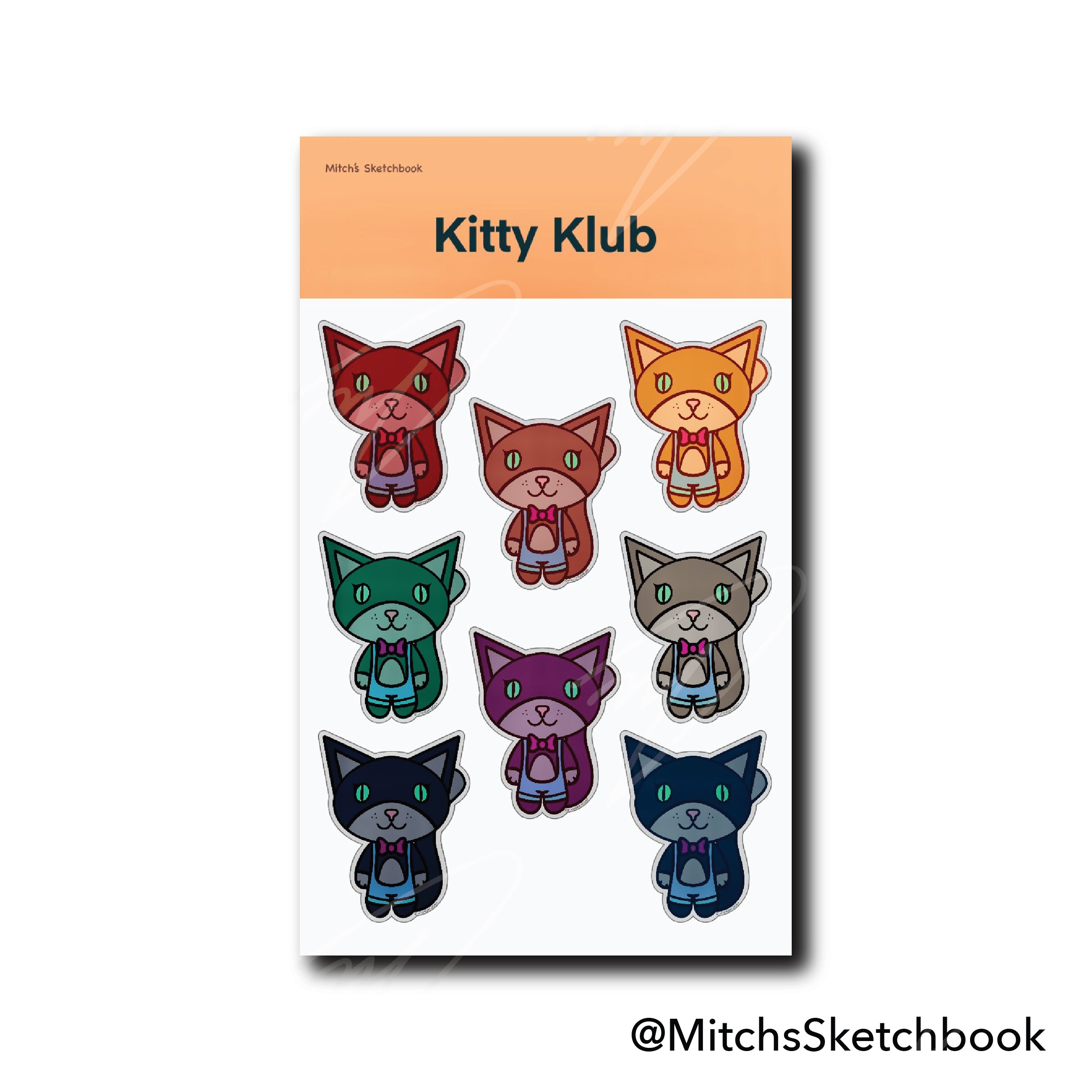 Kitty Klub - Mini Sticker Sheet + Surprise Large Sticker