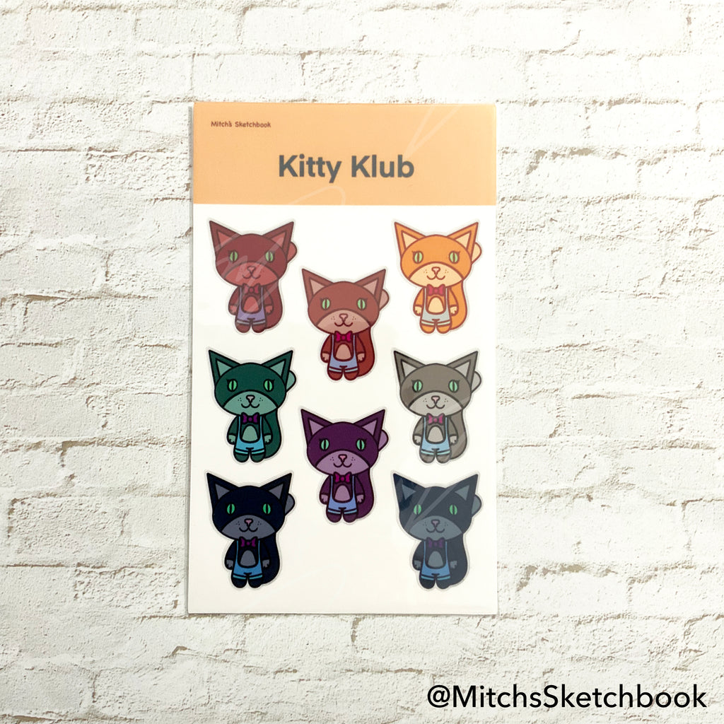 Kitty Klub - Mini Sticker Sheet + Surprise Large Sticker