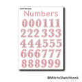 Number Sticker Sheet