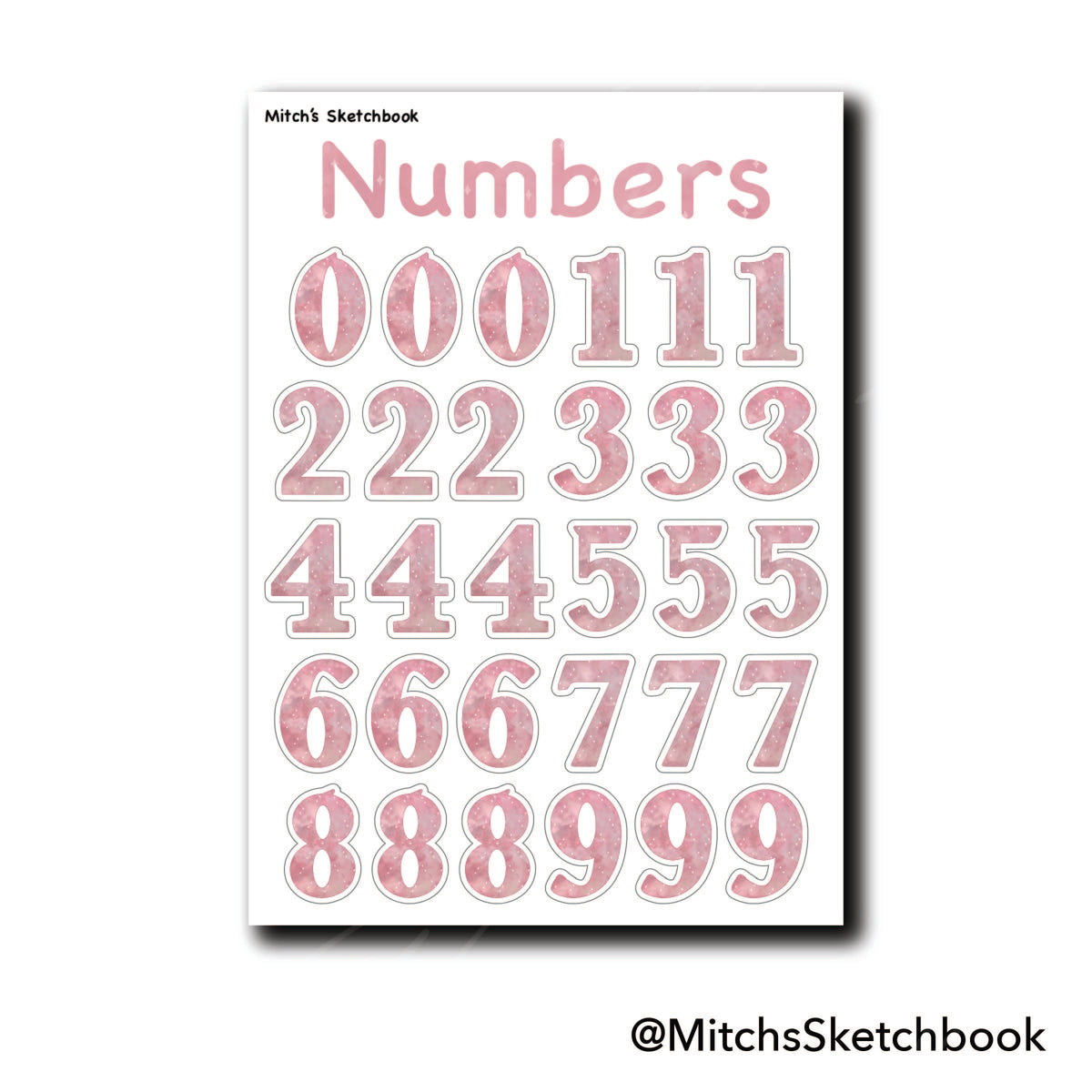 Number Sticker Sheet