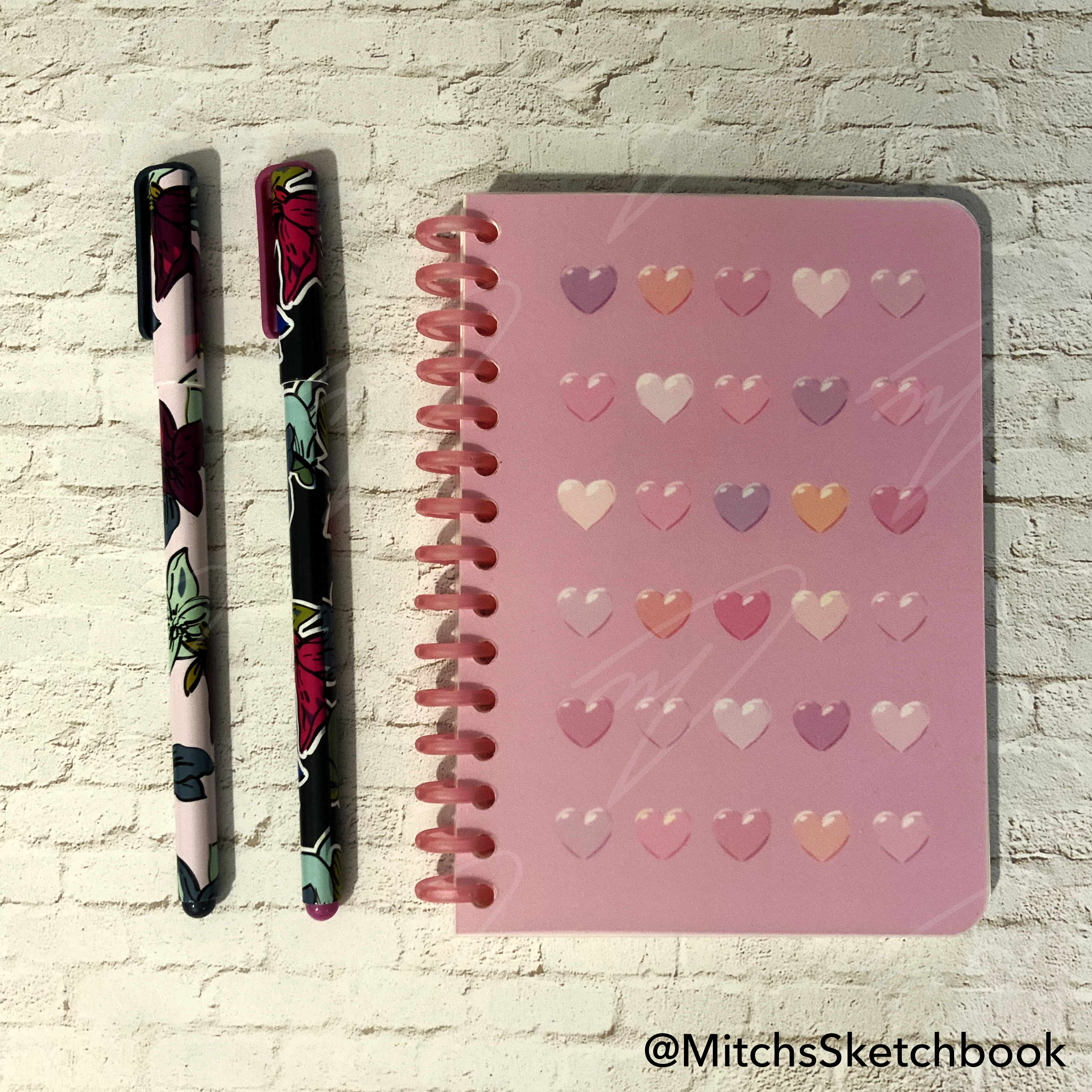 Pink Heart Smart Ring Binder Notebook