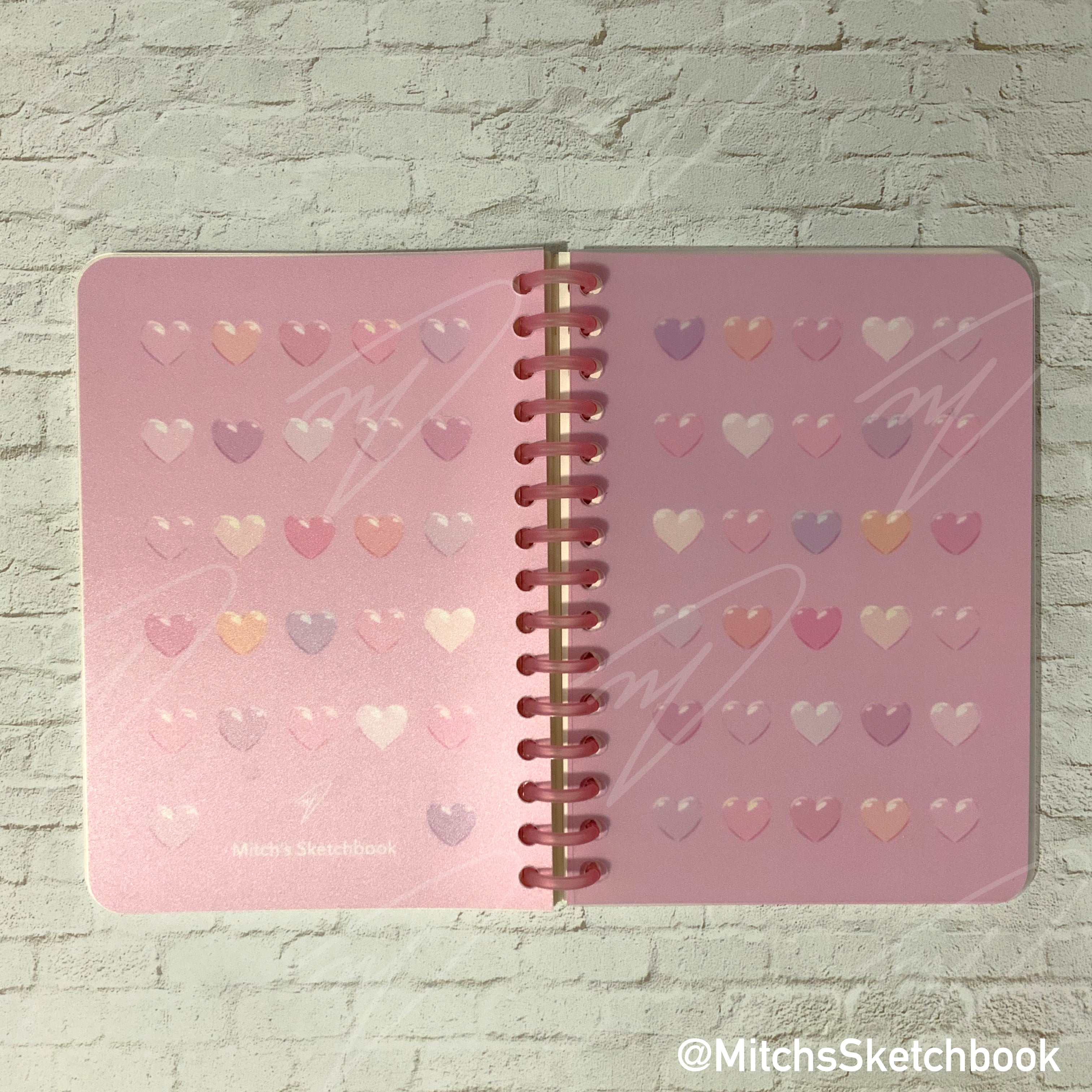 Pink Heart Smart Ring Binder Notebook