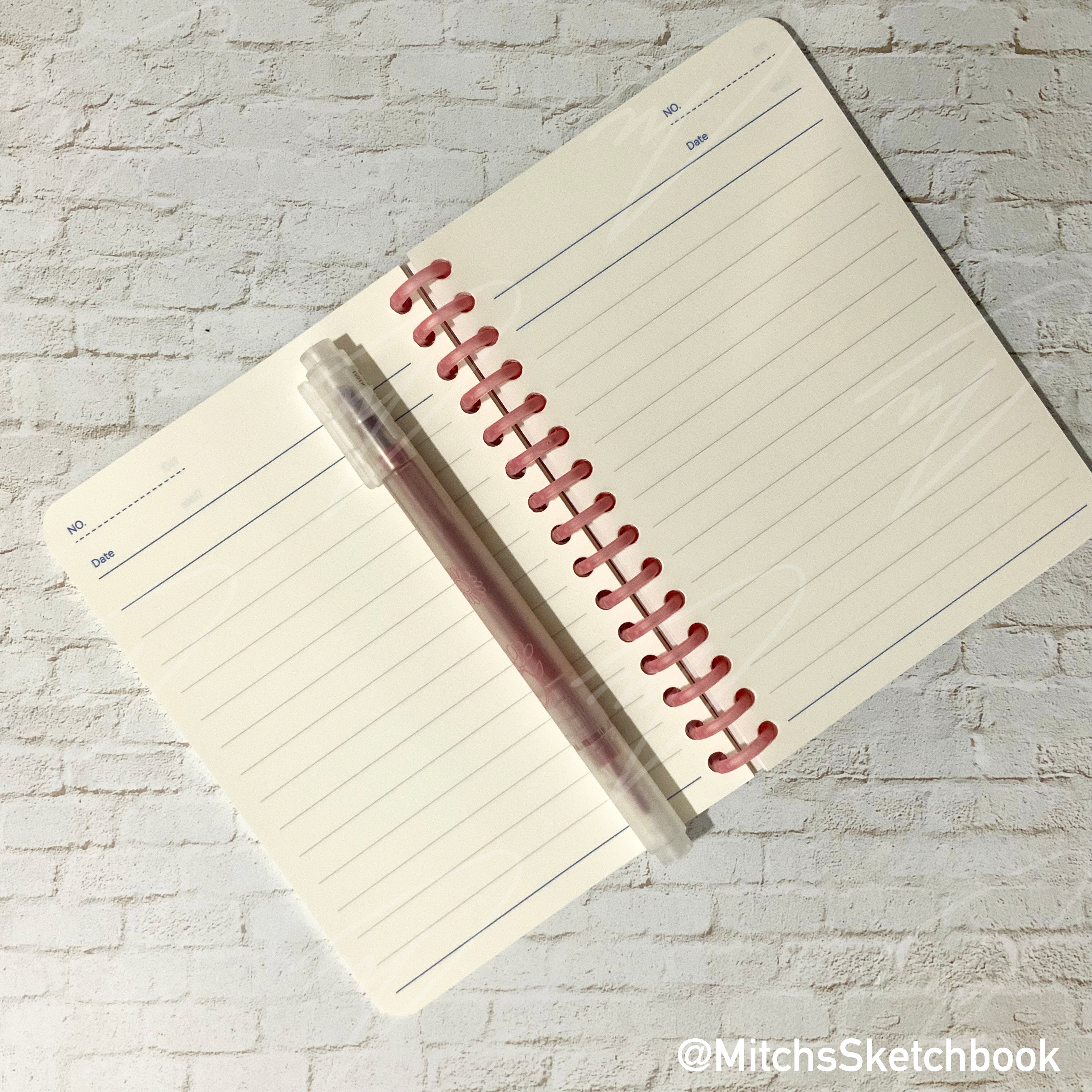 Pink Heart Smart Ring Binder Notebook