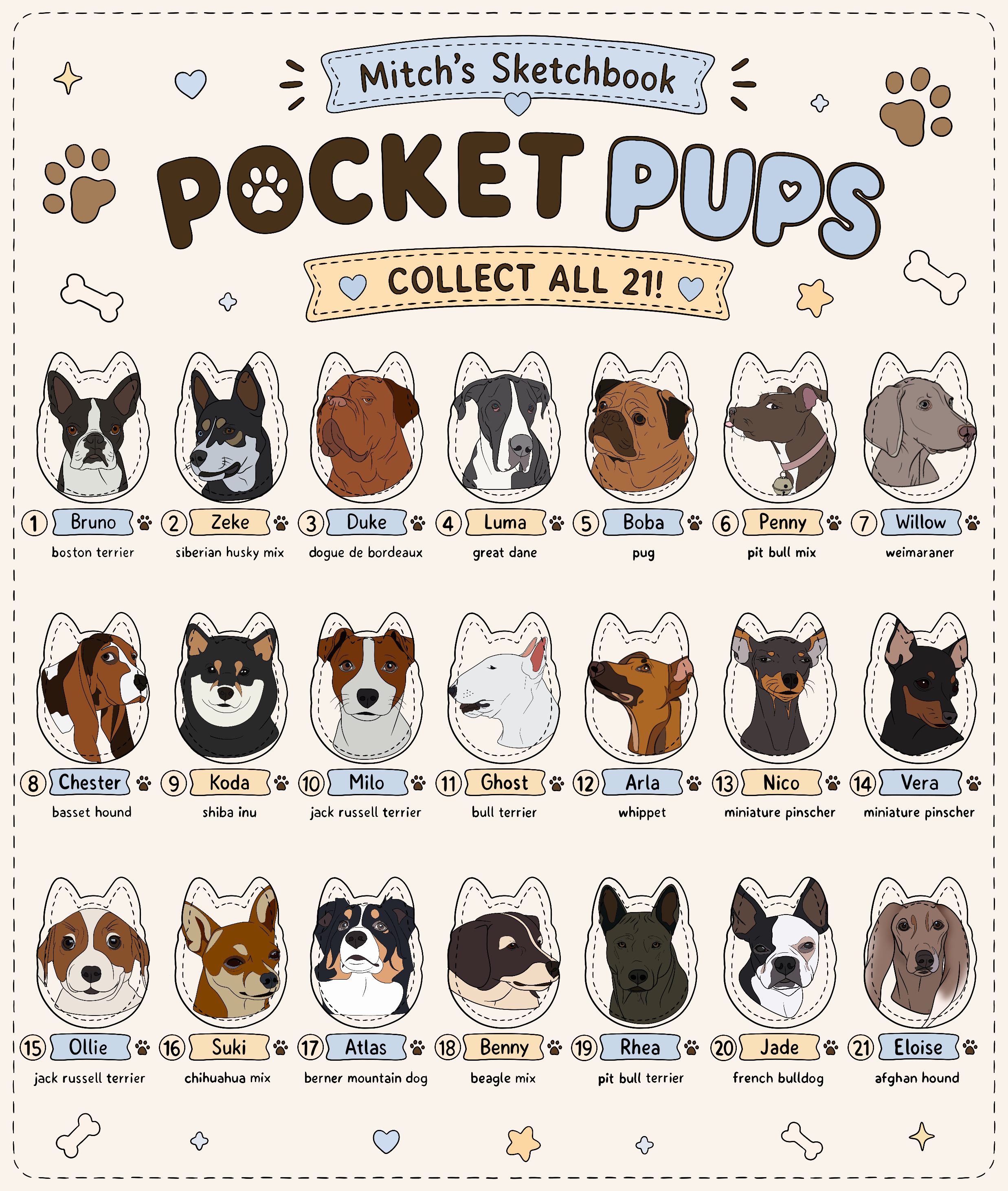 Pocket Pups Sticker Mystery Bag