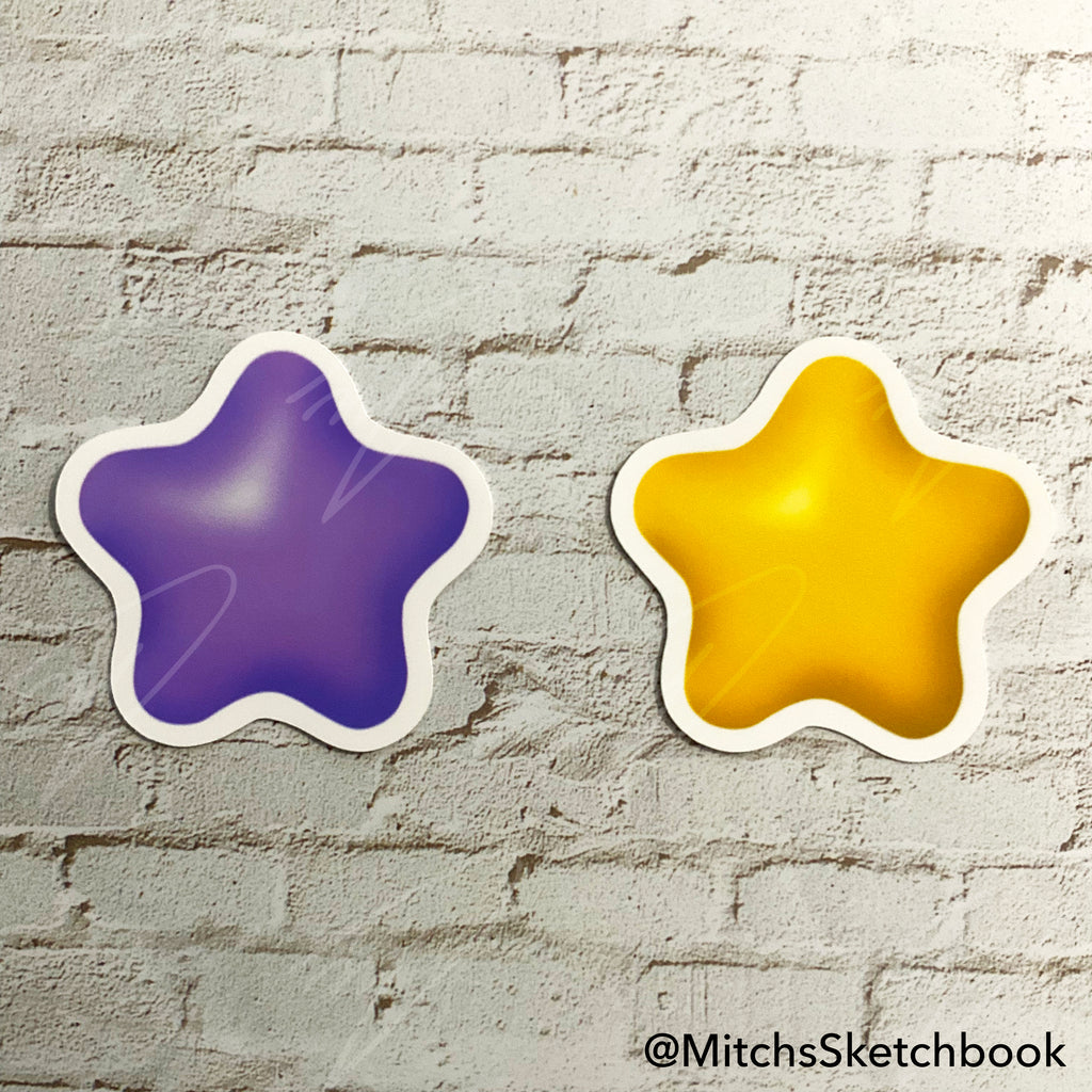 3D Star Stickers