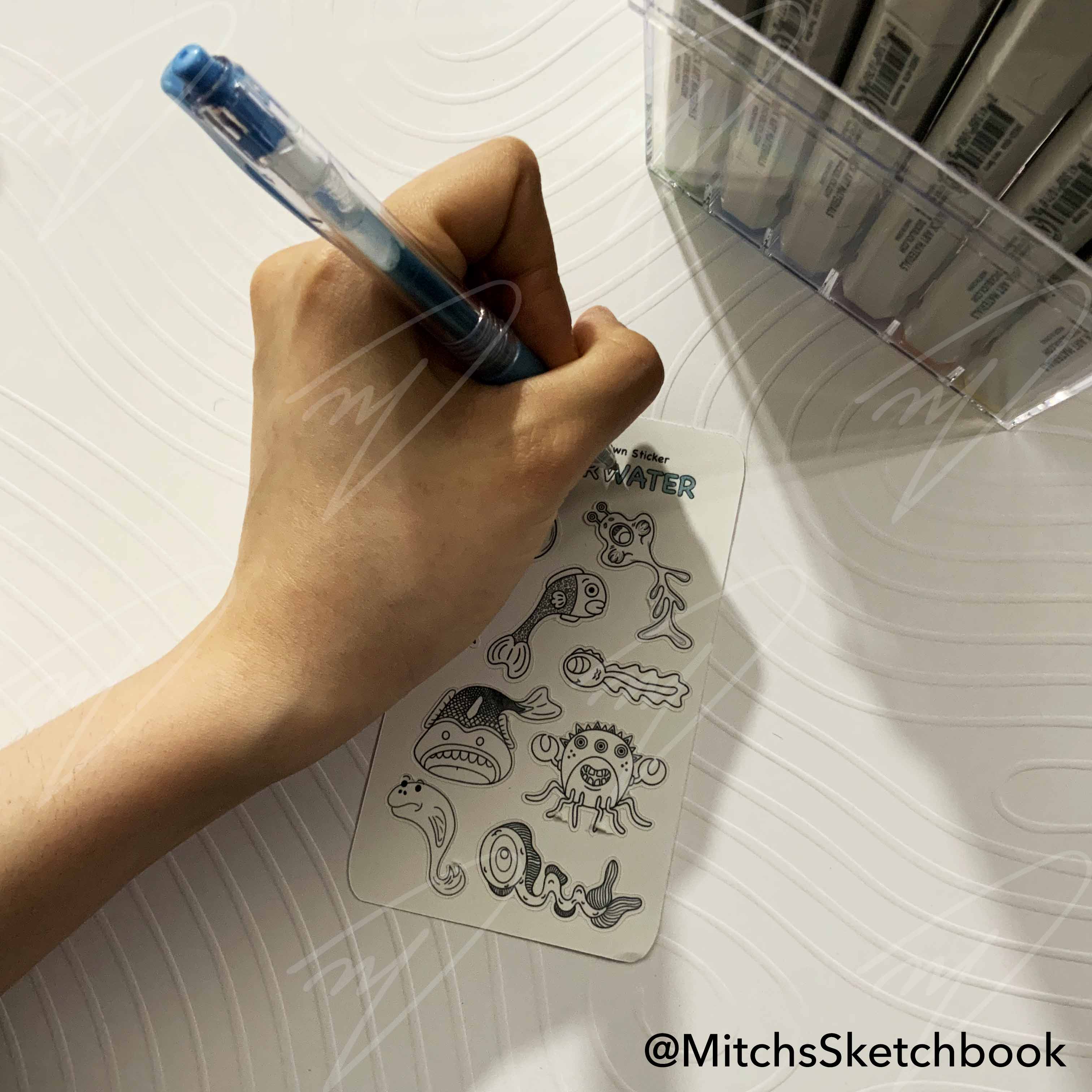 Underwater Sea Creatures - Color-Your-Own Stickers Set (Sticker Sheets)